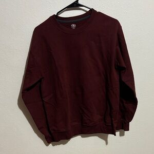 Athletic Works Men's Burgundy Crewneck Sweater
